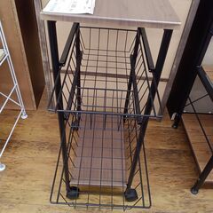 ★リユースのサカイ水戸店★  収納ワゴン ブラウン H85×D30×W50 クリーニング済み MT5671の画像