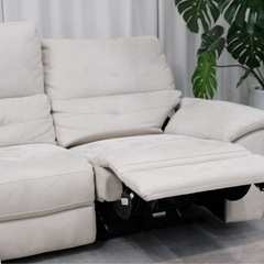 KJ-17【新入荷　リサイクル品】リラックスフォーム　DORAGO 片側電動カウチソファセット　グレー系の画像