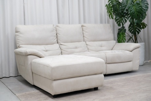 KJ-17【新入荷　リサイクル品】リラックスフォーム　DORAGO 片側電動カウチソファセット　グレー系