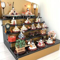 ひな人形　和モダン5段　美品の画像