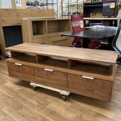 ジモティー限定価格！S135⭐ 東京インテリア購入品 ローボード+キャビネット２点セット 幅150+50cm USED 綺麗の画像