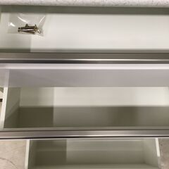 ★リユースのサカイ横浜南店★YM1493 NITORI レンジボード ホワイト W100×D45×H200 クリーニング済みの画像