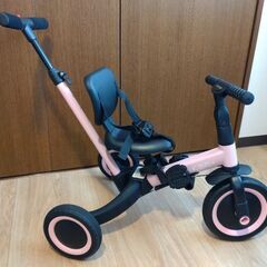 YATOMI のりかえ三輪車　押し棒付き DX 4WAYの画像