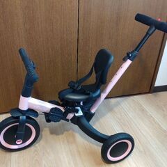 YATOMI のりかえ三輪車　押し棒付き DX 4WAYの画像