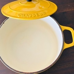  CHASSEUR  両手鍋 鋳鉄製 18cm イエローの画像