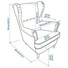 【配送設置可】大人気IKEAストランドモン　新品価格42000円　オットマン付き一人用ソファ【10/10まで】の画像