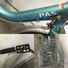 A-184△ y 岐阜発/ヤマハPAS/電動アシスト三輪自転車/3段変速/バッテリー8.7Ah/充電器なし/走行確認/現状品/管18s/ R7.9/11 △の画像