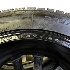 Eクラス W212用 245/45R17 2024年タイヤ スタッドレスタイヤセット 社外アルミ の画像