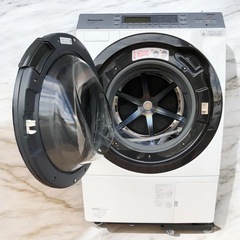 パナソニック Panasonic NA-VX700AL-W ドラム式洗濯乾燥機 クリスタルホワイト 洗濯10.0kg  乾燥6.0kg  ヒートポンプ乾燥  左開き クリーニング済み 通電動作確認済み 現状販売の画像