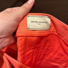 新品☆UNITEDARROWS ドビーカラースリムパンツ　オレンジの画像