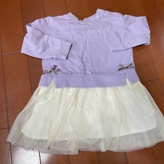 【80】女の子 ワンピース カーディガン 冬服の画像