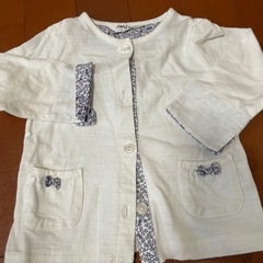 【80】女の子 ワンピース カーディガン 冬服の画像