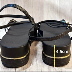 RANDA ランダ ストラップ厚底サンダル ブラック 25cmの画像