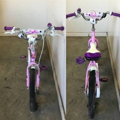 A-185△ y 岐阜発/ Cyfie Angel/ 子供用自転車/ 18インチ/ 補助輪付き/ ブレーキ等確認/ 現状品/ R7.9/16 △の画像