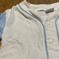 【2点セット】クマ刺繍 ストライプ Tシャツ 70の画像