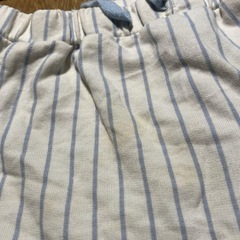 【2点セット】クマ刺繍 ストライプ Tシャツ 70の画像