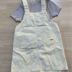 女の子　上下セット　服90 サロペット80 の画像