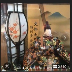 雛人形　ガラスケース入り　親王飾りの画像