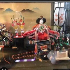 雛人形　ガラスケース入り　親王飾りの画像