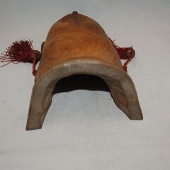[1578]弥勒菩薩　木製　彫刻 お面　縁起物の画像