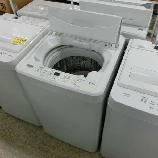 洗濯機 6.0kg ヤマダセレクト 2022年製 YWM-T60H1 ホワイト 6kg 札幌市 西野店