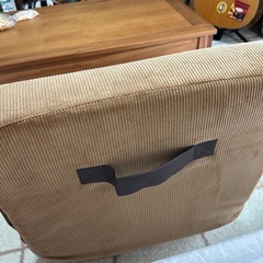 座椅子　コーデュロイ　ブラウン　UNE CHAIRCHAIRの画像