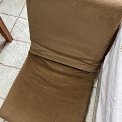座椅子　コーデュロイ　ブラウン　UNE CHAIRCHAIRの画像