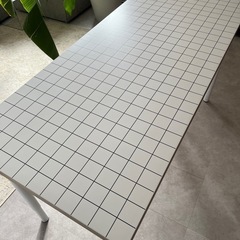 【IKEA】LAGKAPTEN／OLOV デスク 幅140cm ホワイト 札幌 引き渡し可の画像