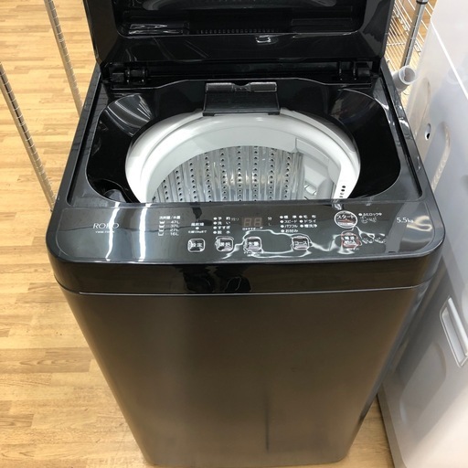 【ドリーム川西店御来店限定】 ☆ジモティー見たよ♪割引☆ RORO 5.5kg 洗濯機　YWM-T55LK 2024年製　動作確認済み　クリーニング済み ／【2125560000029532】
