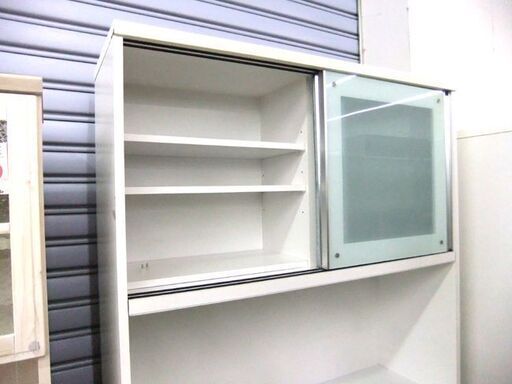 レンジボード 入江木工 食器棚 幅117×奥48×高196 ホワイト キッチン