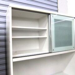 レンジボード 入江木工 食器棚 幅117×奥48×高196 ホワイト キッチン収納 白 大型 札幌市厚別区 厚別店の画像