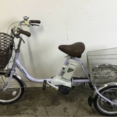 A-189（S）岐阜発　Panasonic 電動アシスト三輪自転車/バッテリー6.6Ah/充電器なし/走行確認/スイングなし/キズ錆あり/ R6 10/19 1.7の画像