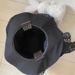 ハロウィン用ハットとウサギの画像