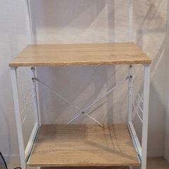 レンジ台 キッチンラック オーク色の画像