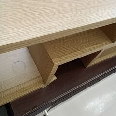 リユースのサカイ栃木店★ジモティ割あり★  TV台 ベージュ W81×D23.5×H35.5 クリーニング済み TC10965の画像