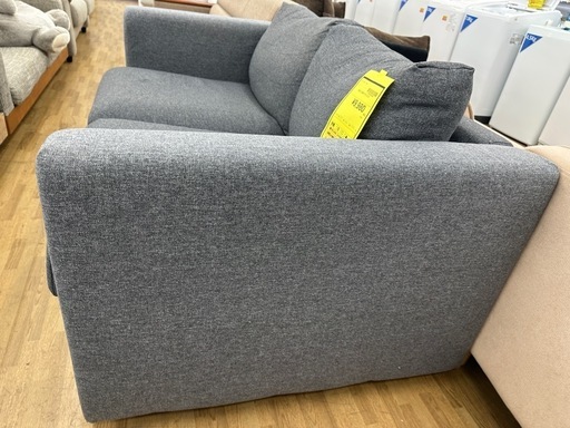 【ドリーム川西店御来店限定】☆ジモティー見たよ♪割引☆IKEA 2人掛けデザインソファ　グレー／クリーニング済み【2125560000