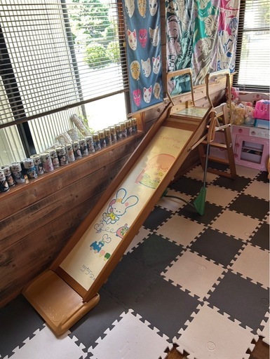 昭和レトロ　木製滑り台