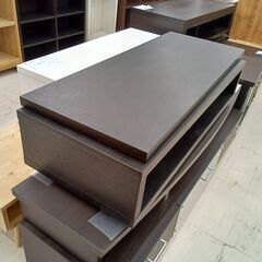 リユースのサカイ栃木店★ジモティ割あり★  TV台 ブラック W114～×D45×H30 クリーニング済み TC10968の画像