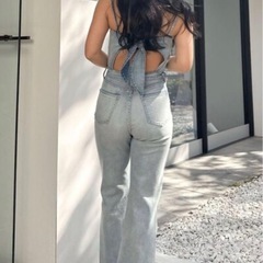 GYDA リボンデニムろんぱーすロンパースの画像