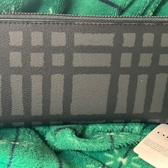 COACH 財布　黒　チェックの画像