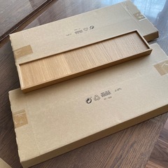 【新品未使用】 壁掛け用トレイ２品　新品木目調トレイDIYなど5品の画像