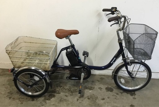 A-191△ y 岐阜発/パナソニック/電動アシスト三輪自転車/スイングなし/3段変速/バッテリー12Ah/充電器なし/走行確認/現状品/R7.5/17 △