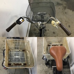 A-191△ y 岐阜発/パナソニック/電動アシスト三輪自転車/スイングなし/3段変速/バッテリー12Ah/充電器なし/走行確認/現状品/R7.5/17 △の画像