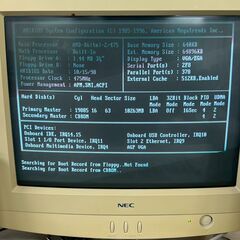 【NEC】 PCバリュースター セット モニター KYB マウス SP カラーディスプレイ CRTディスプレイDV15A3 パーソナルコンピュータ PC-VU47L25B A0569の画像