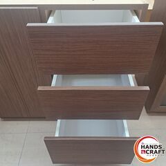 ✨【引き取り限定】中古　キャビネット　収納棚　ダークブラウン　※取り置き不可✨うるま市田場✨の画像