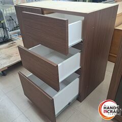 ✨【引き取り限定】中古　キャビネット　収納棚　ダークブラウン　※取り置き不可✨うるま市田場✨の画像