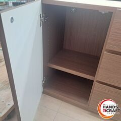 ✨【引き取り限定】中古　キャビネット　収納棚　ダークブラウン　※取り置き不可✨うるま市田場✨の画像