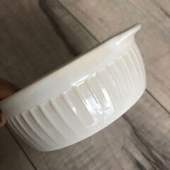白　ホワイト　グラタン皿　リブ　お洒落　可愛い　最安値　小物入れ　大人気の画像