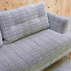 ≪zyt2483ジ≫ SOGOKAGU/相合家具 2人掛けソファ 布張り 幅162cm 2Pソファ/3人掛け/リビング/オフィス/応接/業務用/中古家具/宮城県仙台市 71003-08の画像