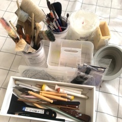 アクリル画材セット 絵の具 キャンパスボード メディウム他の画像
